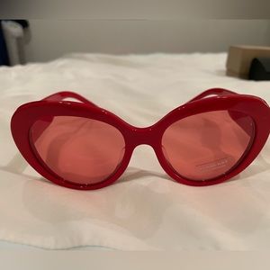 Burberry Red/Pink Cat Eye Sunglasses in Rose.
